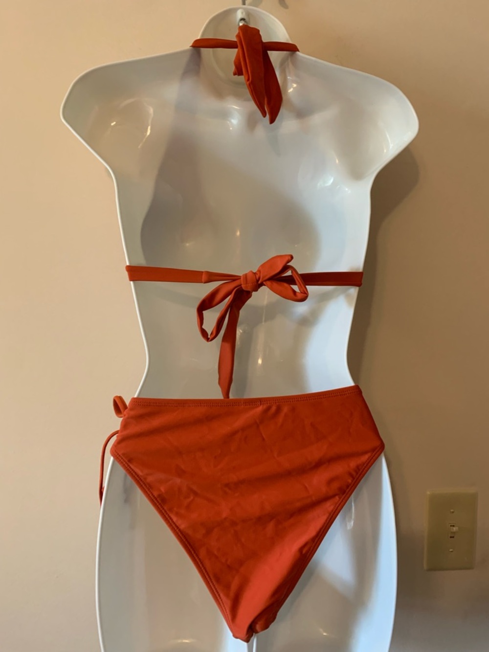 Rust Halter Tie-Side Bikini Set - Classic Rust - Picture 5 of 8